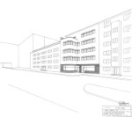 Tiskové podniky Novina (Mášova 3) Projekt 1947, zdroj: Muzeum města Brna
